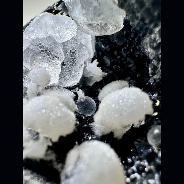 Thomsonite Balls with Analcime Vietnam 2.1 cm — complete view