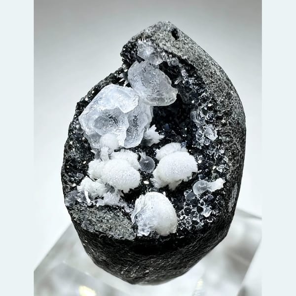 Thomsonite Balls with Analcime Vietnam 2.1 cm — alternate view