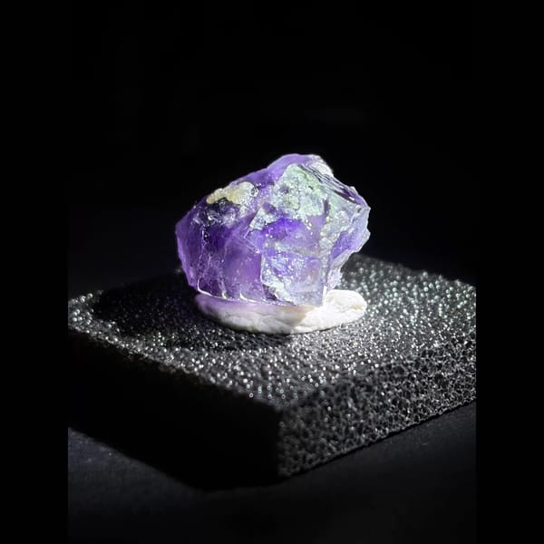 Purple-green phantom fluorite from Inner Mongolia — complete view