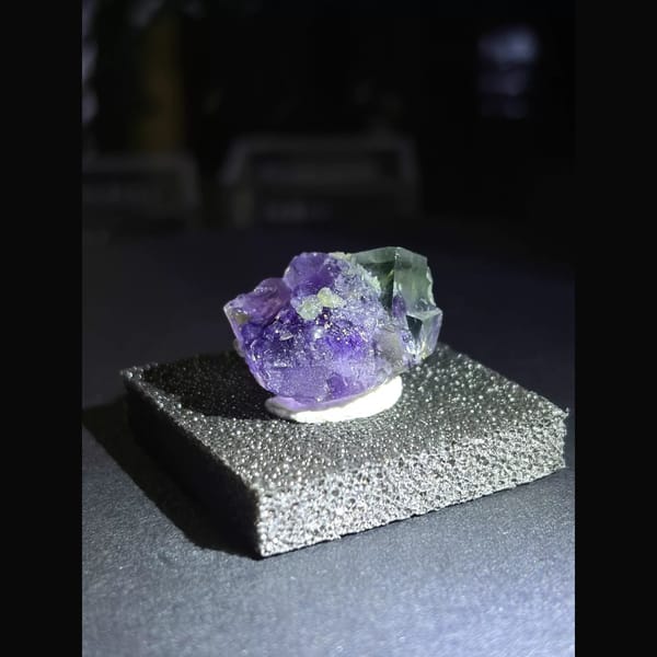 Purple-green phantom fluorite from Inner Mongolia — alternate view