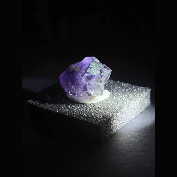 Purple-green phantom fluorite from Inner Mongolia — alternate view