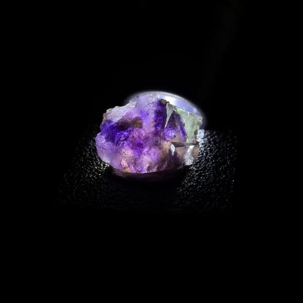 Purple-green phantom fluorite from Inner Mongolia — detail view