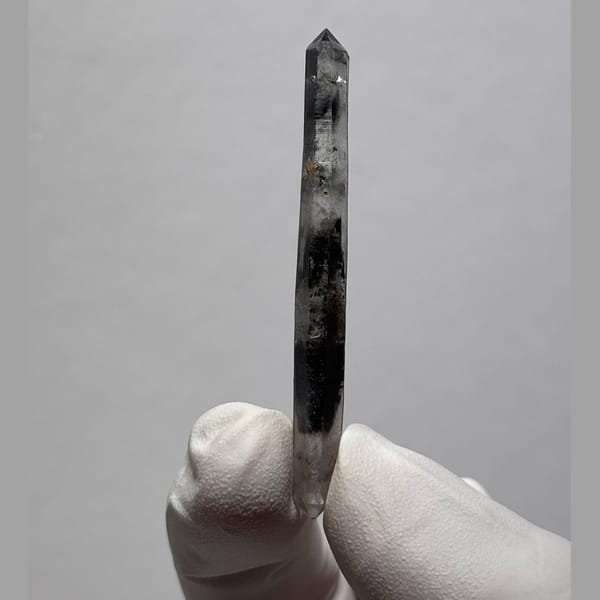 Slender long DT Yunnan quartz — detail view