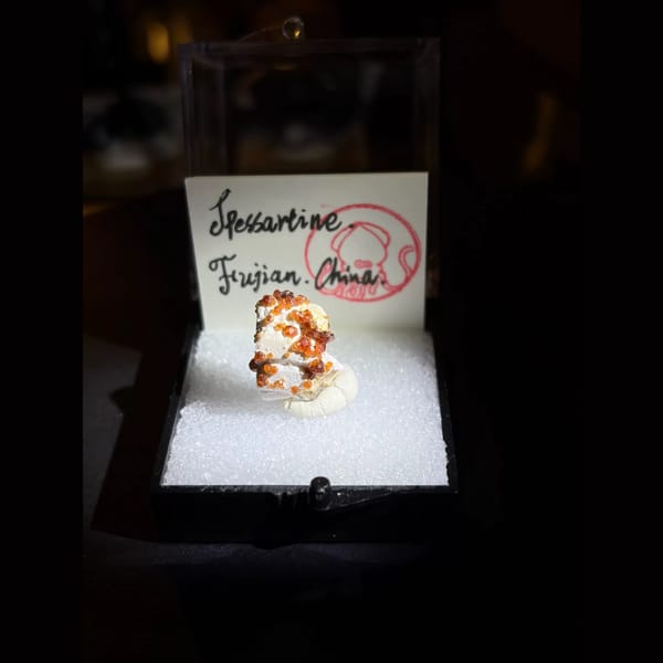 Fanta Spessartine Garnet on Feldspar — Fujian