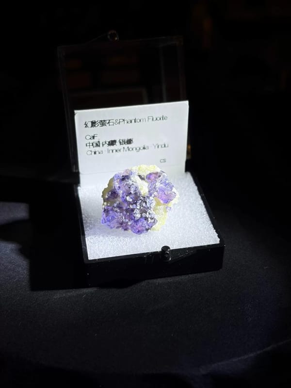 Purple Phantom Fluorite with Phlogopite and Dolomite — Yindu, Inner Mongolia, China, natural mineral specimen, photo 2 of 3