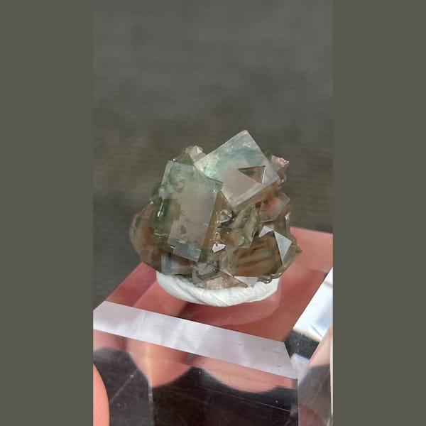 Small porcelain-like green fluorite from Hebei — alternate view