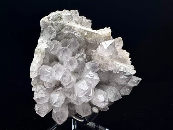 Platy Calcite Across Pale Amethyst — Inner Mongolia — individual mineral specimen view 3
