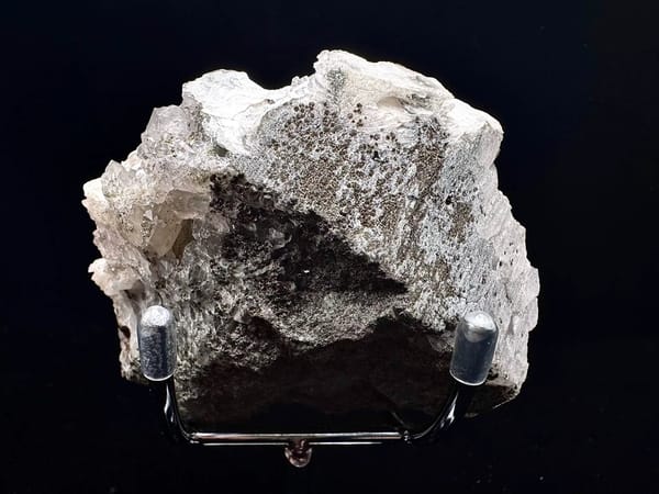 Platy Calcite Across Pale Amethyst — Inner Mongolia — individual mineral specimen view 4