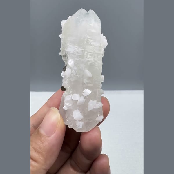 Quartz with Dolomite and Scheelite Yaogangxian 6.6 cm — complete view