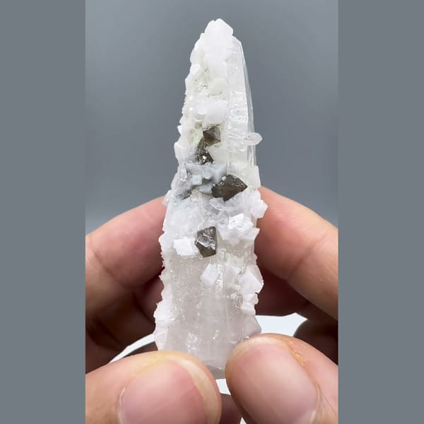 Quartz with Dolomite and Scheelite Yaogangxian 6.6 cm — alternate view