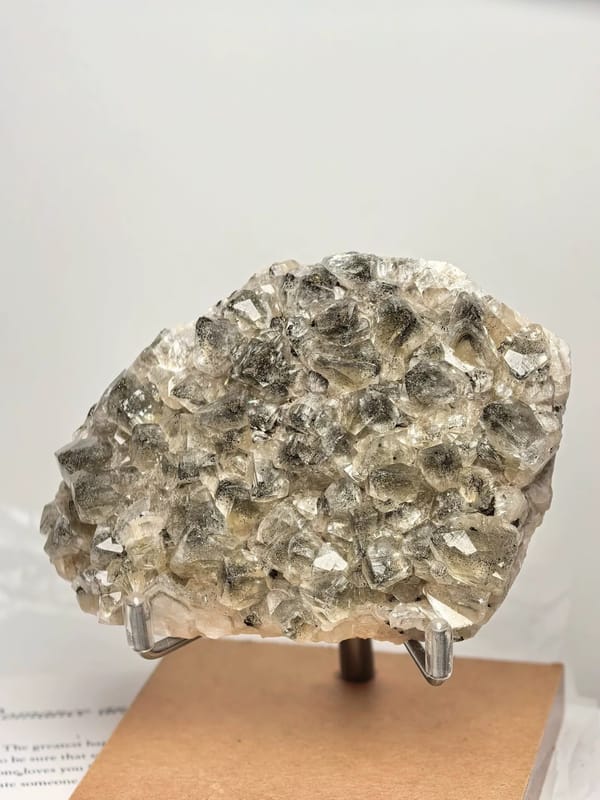 Sparkling Calcite and Pyrite Plate — Daye, Hubei — individual mineral specimen view 1