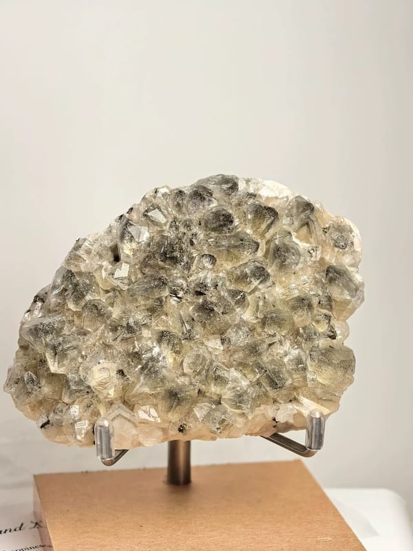 Sparkling Calcite and Pyrite Plate — Daye, Hubei — individual mineral specimen view 2