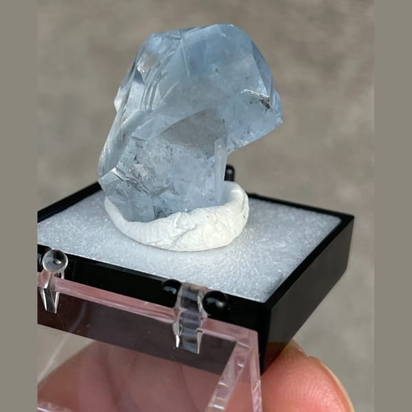 Pale blue celestine A from Madagascar — detail view