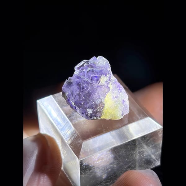 Clear violet phantom fluorite from Yaogangxian — alternate view