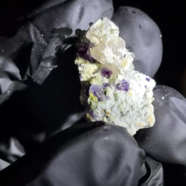Purple Fluorite with Quartz — Inner Mongolia, China, natural mineral specimen, photo 1 of 2