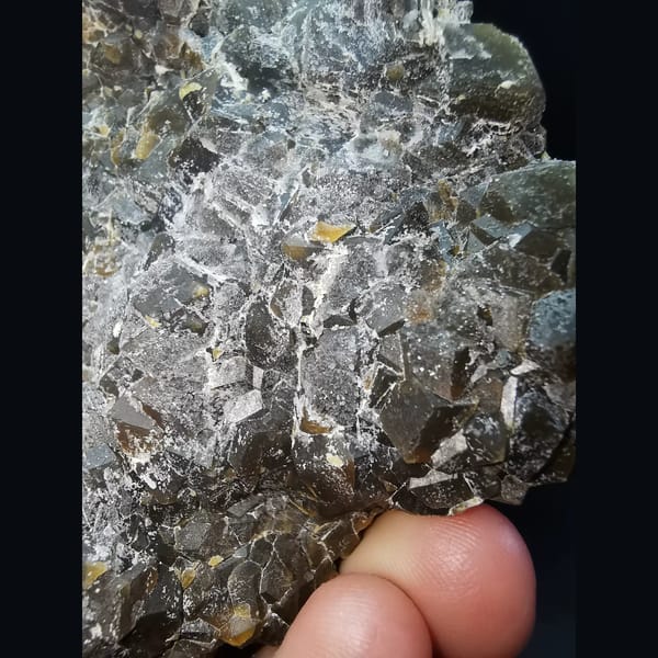 Frosted sugary garnet — alternate view