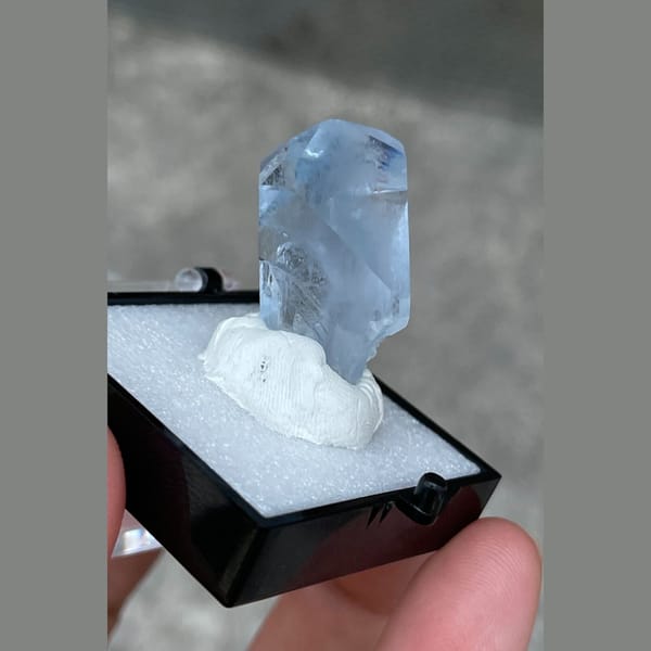 Pale blue celestine B from Madagascar — alternate view