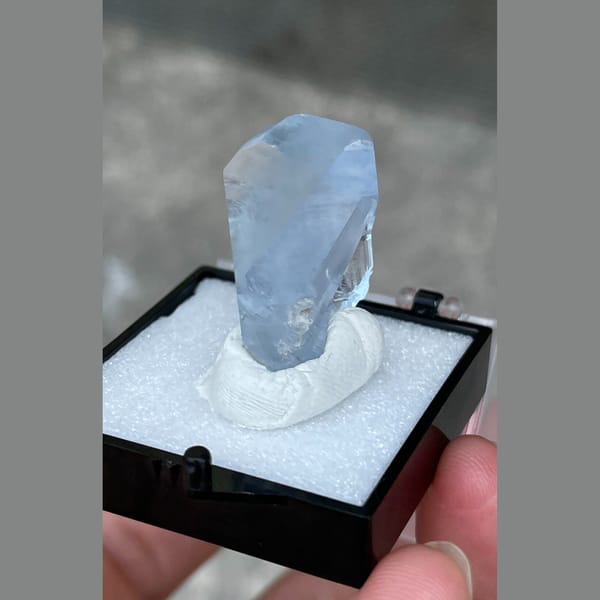 Pale blue celestine B from Madagascar — alternate view