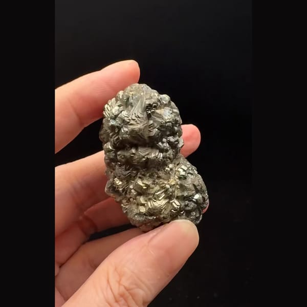 Double ball of bladed brassy pyrite from Pakistan — alternate view