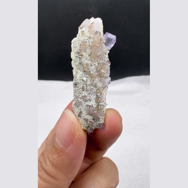 Quartz with Small Clear Fluorite Yaogangxian 4.8 cm — complete view