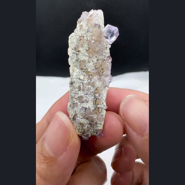 Quartz with Small Clear Fluorite Yaogangxian 4.8 cm — alternate view