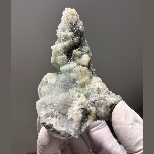 Sugary Fujian fluorite with quartz — alternate view