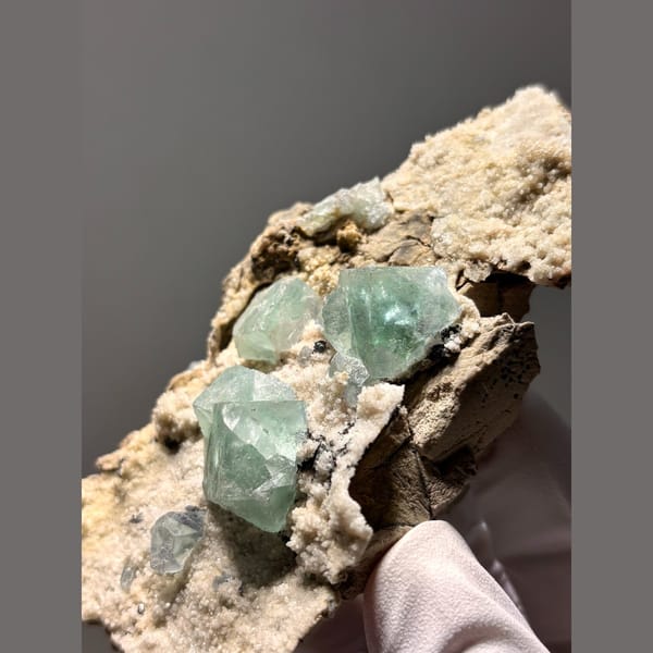 Elongated Hunan fluorite — alternate view