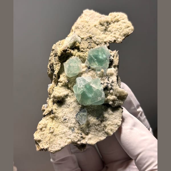Elongated Hunan fluorite — alternate view