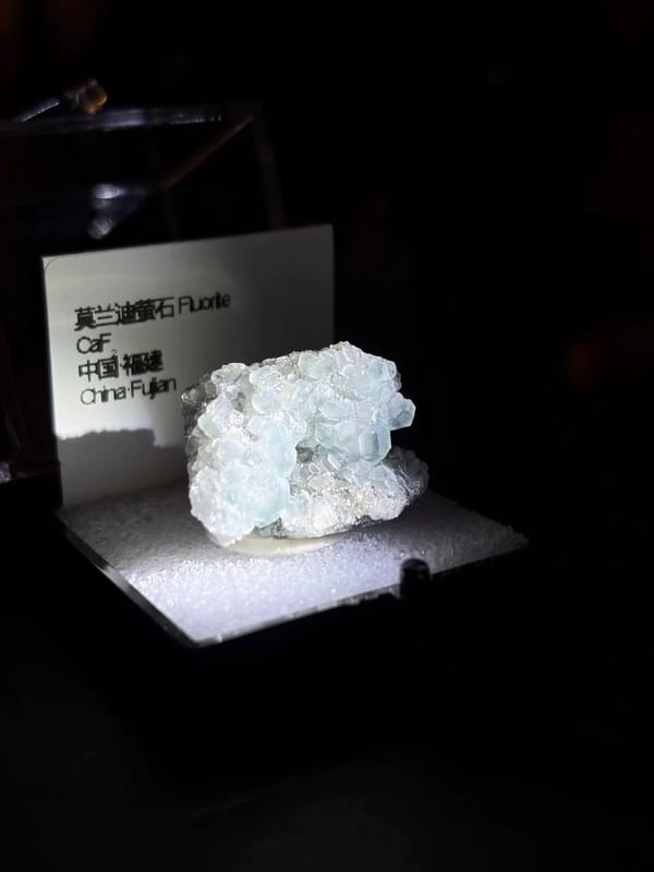 Misty Grey-Blue-Green Fluorite, Old Mine — Fujian, China, natural mineral specimen, photo 2 of 3