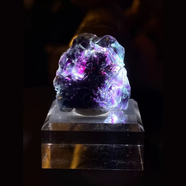 Purple phantom fluorite from Okorusu, Namibia — complete view