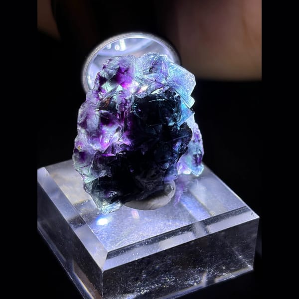 Purple phantom fluorite from Okorusu, Namibia — alternate view