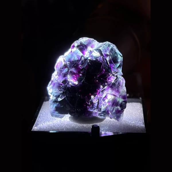 Purple phantom fluorite from Okorusu, Namibia — alternate view
