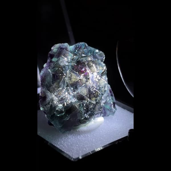 Purple phantom fluorite from Okorusu, Namibia — detail view