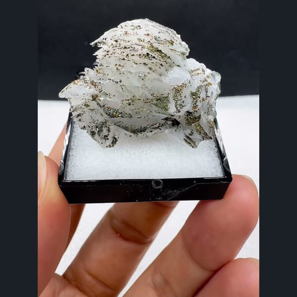 Calcite with Iridescent Pyrite Yaogangxian 3.1 cm — complete view