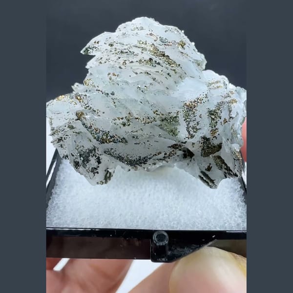 Calcite with Iridescent Pyrite Yaogangxian 3.1 cm — alternate view