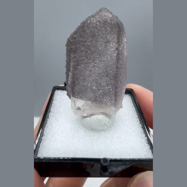 Clear Quartz in Grey Fluorite Yaogangxian 3.2 cm — alternate view