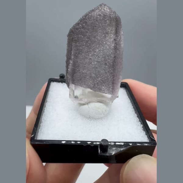 Clear Quartz in Grey Fluorite Yaogangxian 3.2 cm — alternate view