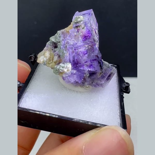 Purple Phantom Fluorite with Mica Yaogangxian 2.8 cm — alternate view