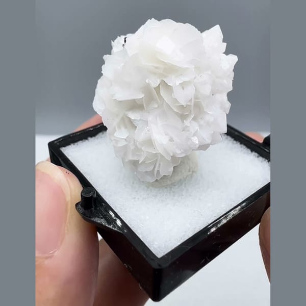 Petal Calcite with Wolframite Yaogangxian 2.9 cm — alternate view