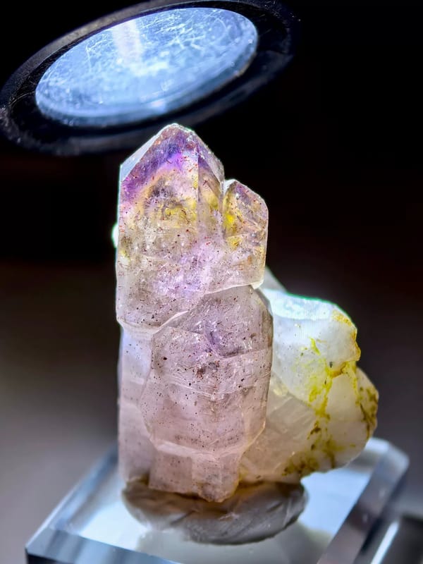 Included Purple Quartz Castle Crystal — Brazil — individual mineral specimen view 1