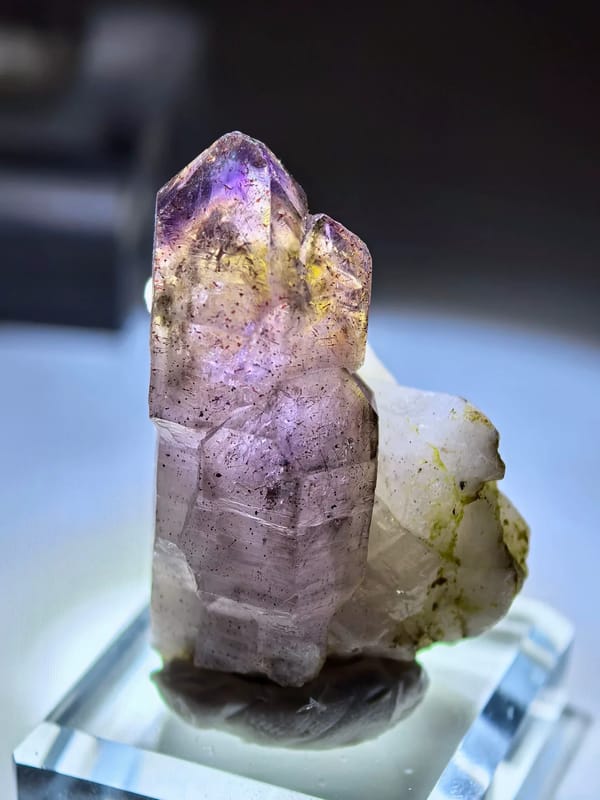 Included Purple Quartz Castle Crystal — Brazil — individual mineral specimen view 2