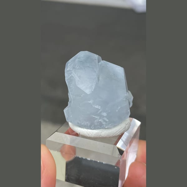 Pale blue celestine C from Madagascar — complete view