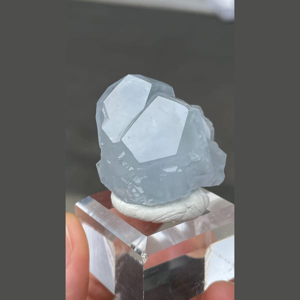 Pale blue celestine C from Madagascar — alternate view