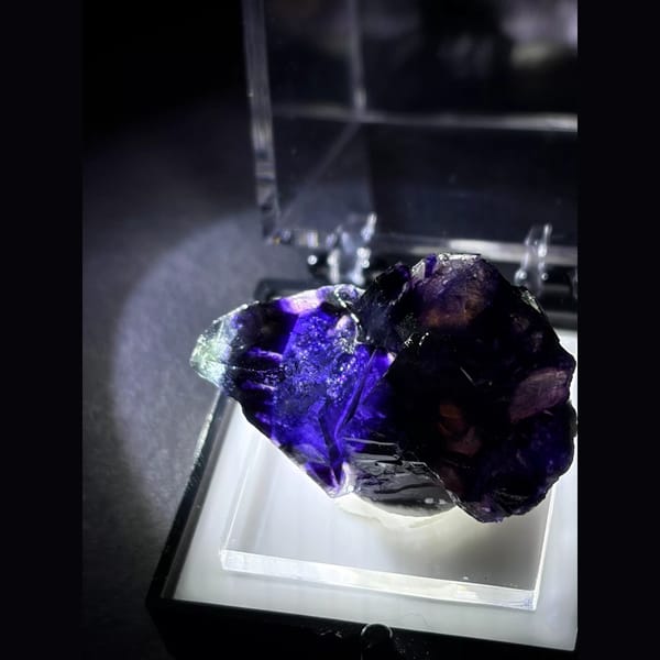 Purple alien-eye phantom fluorite — alternate view