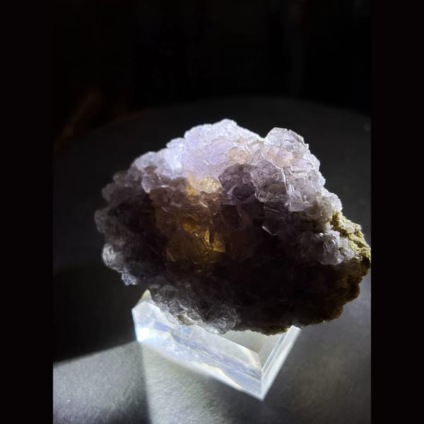 Lavender fluorite from Shizhuyuan — detail view
