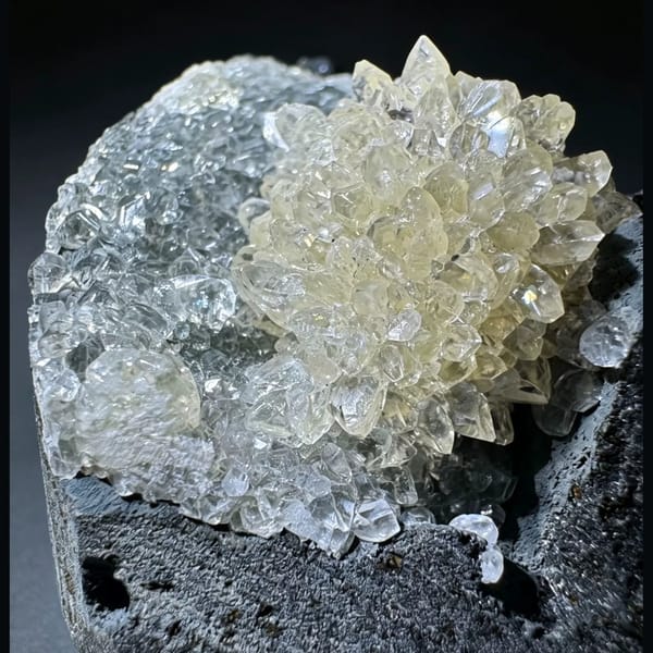 Calcite Cluster in Basalt Geode Vietnam 7.0 cm — alternate view