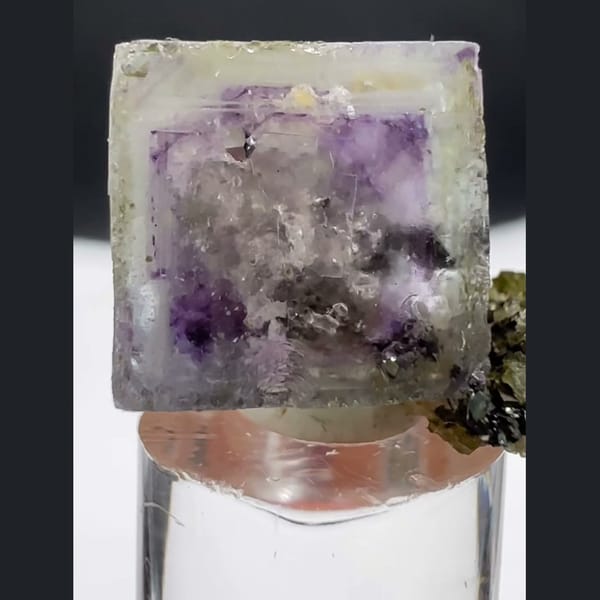 Purple Fluorite Cube with Inclusions Yaogangxian 1.1 cm — alternate view