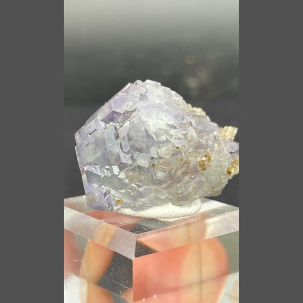 Stepped blue-purple fluorite from Fujian — alternate view