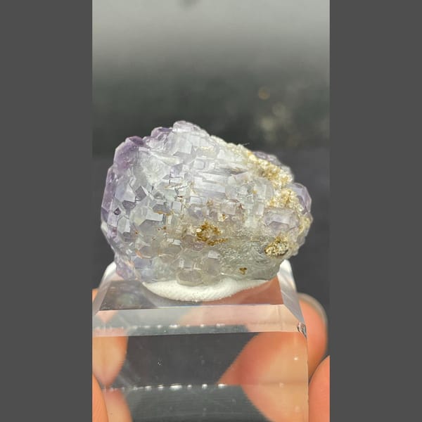Stepped blue-purple fluorite from Fujian — alternate view