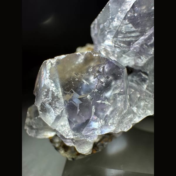 Pale Purple Fluorite Cluster Fujian 5.5 cm — detail view